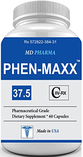 PHEN-MAXX 37.5 ® (Pharmaceutical Grade OTC - Over The Counter - Weight Loss Diet Pills) - Advanced Appetite Suppressant - Increase Energy - Clinically Proven Ingredients