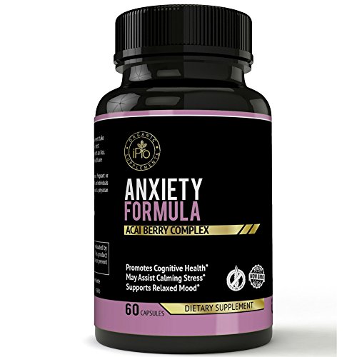 Anti Anxiety vitamins & Supplement With Gaba, L-Theanine, 5-HTP, Ashwagandha, Magnesium Oxide, St. John's Wort, Chamomile - Positive, Relaxed, Depression, Stress Support & Mood Enhancer