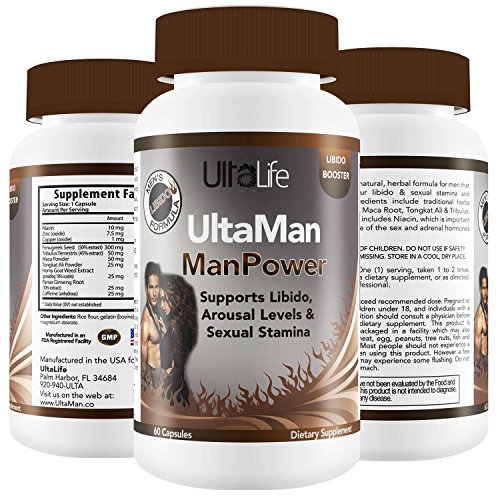 BEST LIBIDO ENHANCER For Men - Boosts Stamina, Endurance, Performance, Sexual Energy & Pleasure w/ Horny Goat Weed + Tribulus + Niacin + Maca for Better Erections, Passion & Sex Drive - Made in USA