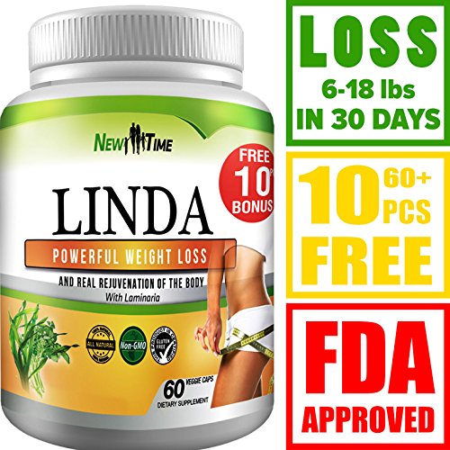 LINDA - Weight Loss Pills for Women & Men, Herbal Diet Supplements, Natural Fat Burner and Appetite Suppressant that work fast, Best diet pills +10 pcs
