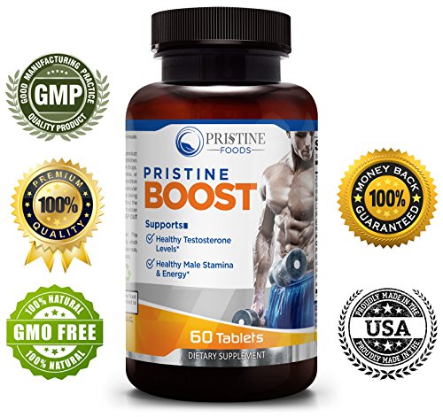 PRISTINE BOOST ★ Natural Testosterone Booster ★ Male Performance Enhancement ★ High Potency Herbal Pill ★ Muscle Growth ★ Improved Libido Mood Sex ★ Energy Strength Stamina ★ Made in USA