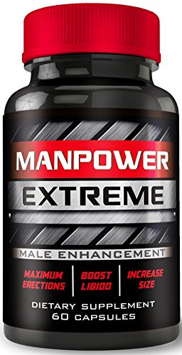 Manpower Extreme - MAX Erection Pills - Ultra-Max Blood-Flow Boost - Increases Men's Hardness, Drive, Libido - Boost Size - Male Enhancement Pills, Enlargement Pills for Men