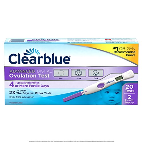 Clearblue Advanced Digital Ovulation Predictor KIT, featuring Advanced Ovulation Tests with digital results, 20 ovulation tests