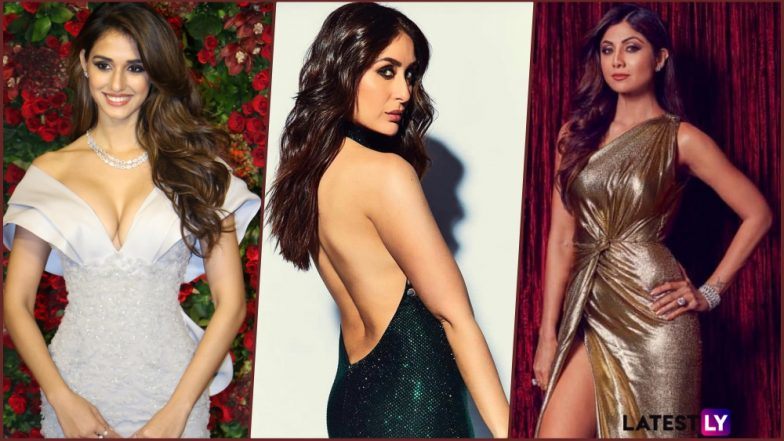 Disha Patani in Cleavage-Revealing Gown, Kareena Kapoor Khan's Backless Outfit & Shilpa Shetty's Thigh-High Slit Dress: Sexy Trio Shows How to Carry Risque Gowns Effortlessly at DeepVeer Wedding Reception!