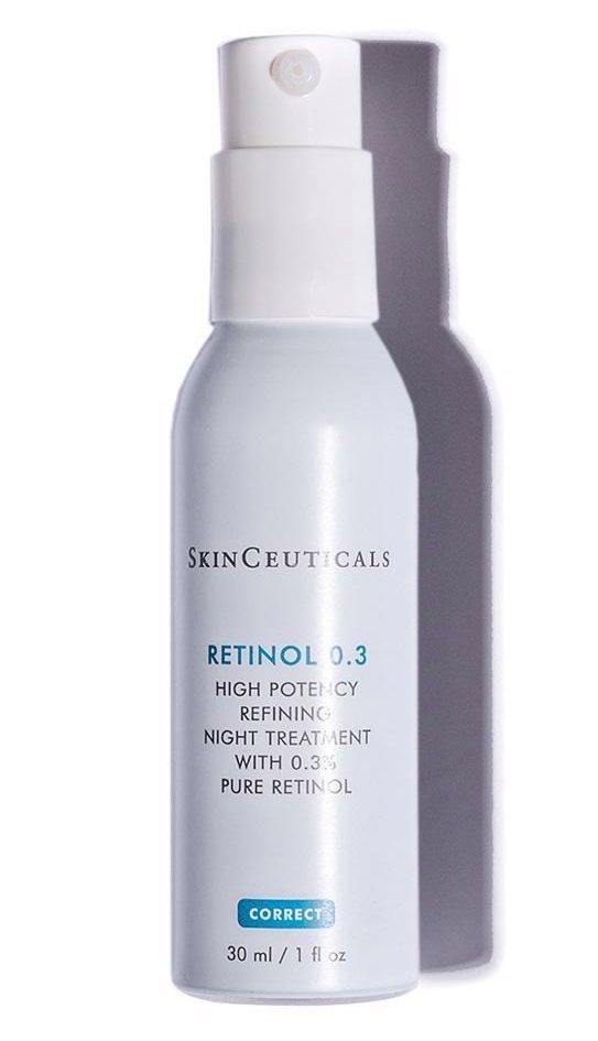  Skinceuticals Retinol 0.3 High Potency Refining Night Treatment targets blemishes