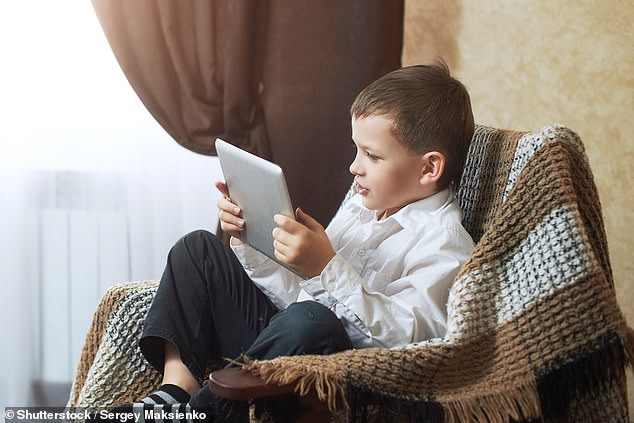 Almost one in five three to four-year-olds (19 per cent) in the UK have a tablet, according to research by communications regulator Ofcom (stock image)