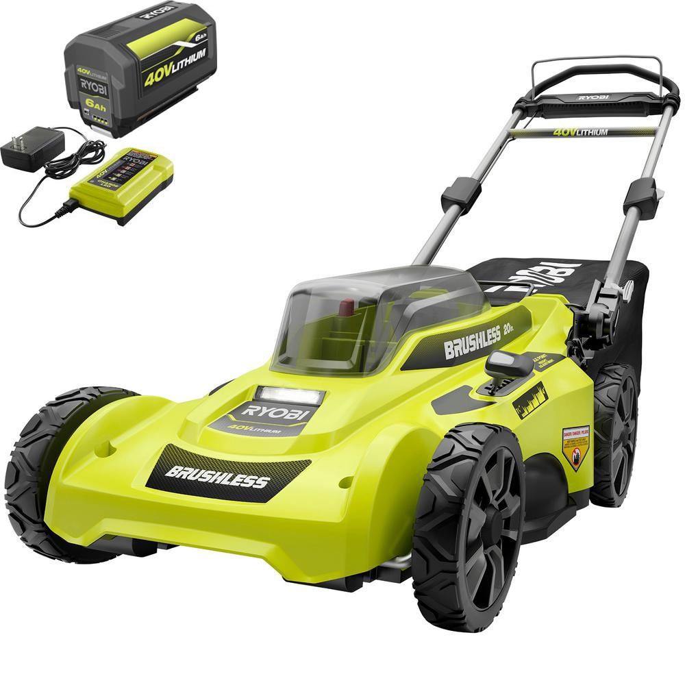 RYOBI 20 in. 40-Volt Brushless Lithium-Ion Cordless Lawn Mower