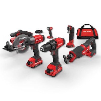 CRAFTSMAN V20 6-Tool 20-Volt Max Power Tool Combo Kit 