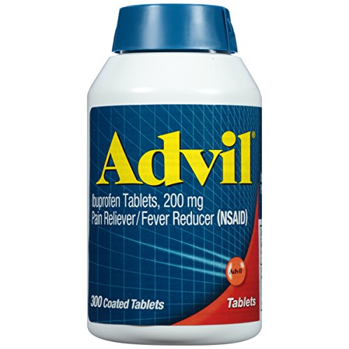 Advil Pain Reliever / Fever Reducer Coated Tablet, 200mg Ibuprofen, Temporary Pain Relief (300 Count)