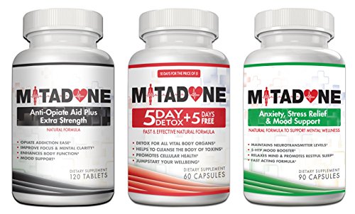 Mitadone Extra Strength Anti Opiate Aid (270 Count) - 3 Step Program - For Vicodin, Percocet, Methodone, Suboxone, Oxycontin, Codeine, Hydrocodone, Oxycodone, Morphine, Heroin, and other Painkillers