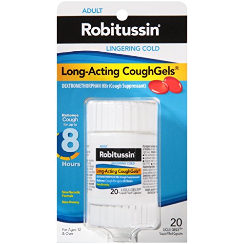 Robitussin Lingering Cold CoughGels Long-Acting 8-Hour Cough Suppressant (20-Count Liqui-Gel Capsules)