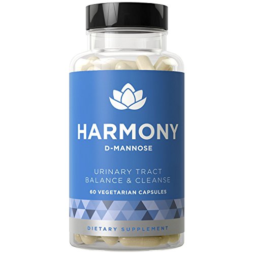 HARMONY D-Mannose - Urinary Tract Infection & Bladder Cleanse to Fight UTIs - 60 Vegetarian Soft Capsules