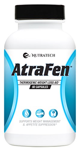 Nutratech Atrafen Powerful Fat Burner and Appetite Suppressant Diet Pill System for Fast Weight Loss, 60 Capsules