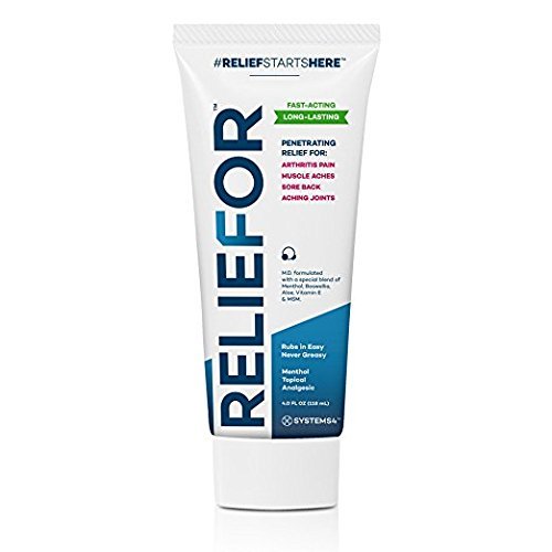 Reliefor *4 OZ*- Pain Relief Cream ,Best Pain Relief on the market ,Quick Absorption, Long-lasting RELIEF for chronic Aches,Arthritis Pain, Knee pain, shoulder pain & Back Pain.