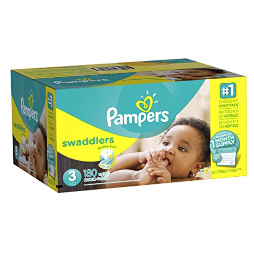 Pampers Swaddlers Disposable Diapers Size 3, 180 Count