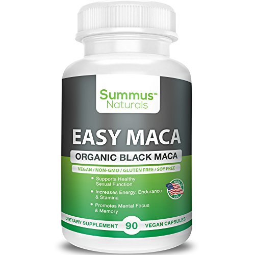 Organic Black Maca – Boost Sexual Performance & Stamina, Increase Mental Focus, Energy & Memory – 100% All Natural, Vegan, Gluten Free, Soy Free & Made in USA