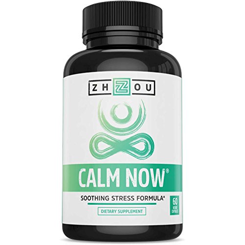 CALM NOW Soothing Stress Support Supplement, Herbal Blend Crafted To Keep Busy Minds Relaxed, Focused & Positive; Supports Serotonin Increase; Ashwagandha, Rhodiola Rosea, B Vitamins, Bacopa & More