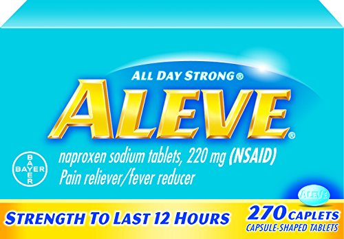 Aleve Caplets with Naproxen Sodium, 220mg (NSAID) Pain Reliever/Fever Reducer, 270 Count