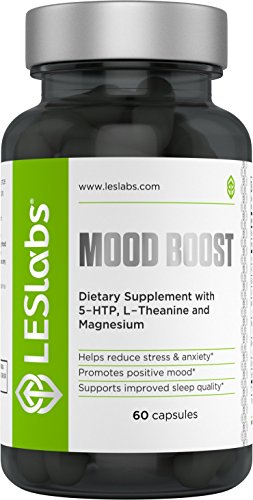 LES Labs Mood Boost, Natural Supplement for Stress and Anxiety Relief, 60 Capsules
