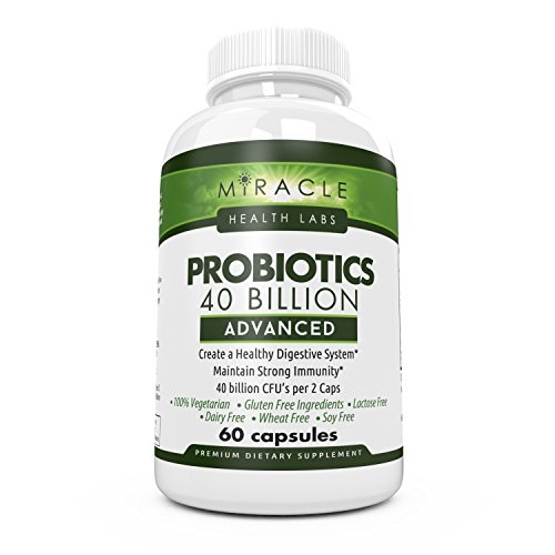 Advanced Acidophilus Probiotics Vegan Friendly Supplement (60 Capsules) - 40 Billion CFU Digestive Support for Intestinal Health, Immune System Boost & Weight Loss - Daily Probiotic For Women and Men