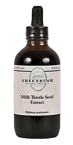Milk Thistle Seed Alcohol-Free Liquid Extract 4 fl oz-240 doses Greenbush 100% Natural Bio-Chelated* to Support Liver Function. Free Shipping!