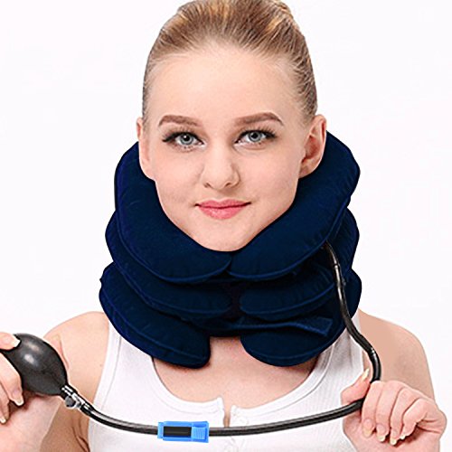 Swthome Health Cervical Neck Traction Device – Instant Pain Relief for Chronic Neck and Shoulder Pain – Effective Alternate Pain Relieving Remedy，Blue