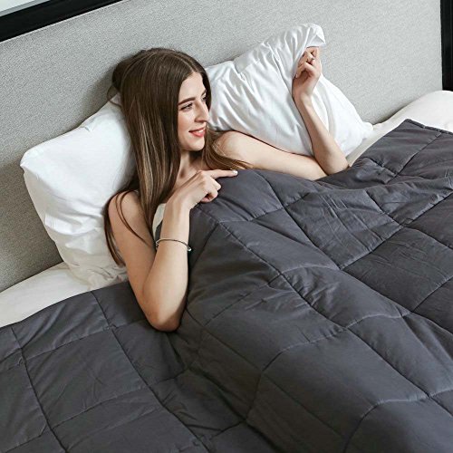 Weighted Blanket by Weighted Idea for Adults - Great for Anxiety, Autism, and Sensory Processing Disorder - Dark Grey (48''x78'', 15 lbs)