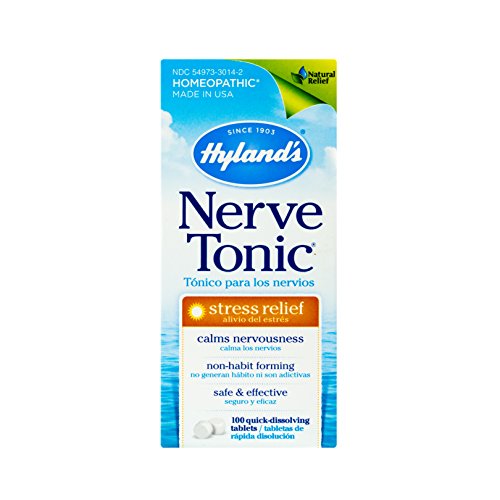 Hyland's Nerve Tonic Stress Relief Tablets, Natural Relief of Stress, 100 Count