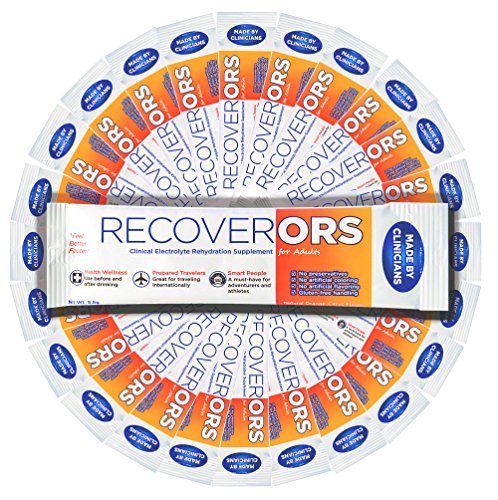 RecoverORS Clinical Electrolytes | Hydration for Hangover, Diarrhea, Vomiting, Diarrhea for Adults | Oral Rehydration Solution ORS