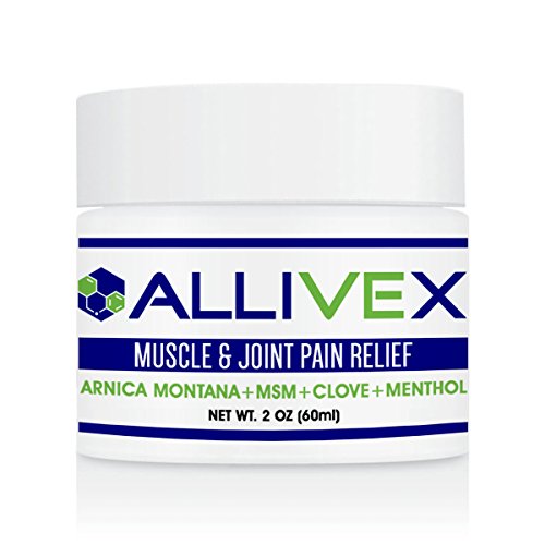 ALLIVEX 2oz. MUSCLE & JOINT PAIN RELIEF CREAM...THE BEST PAIN CREAM on AMAZON with 2X the Active Ingredients for the Aches & Pains associated with Backache, Strains, Sprains, and Bruises.