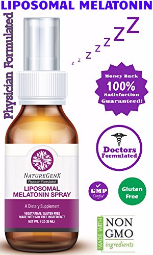 NatureGenx -Liposomal Natural Melatonin 3mg Spray 1oz - Natural Sleep Aid | Insomnia Relief & Sleep Problems | Support Normal Sleep, Mood, Immune & Antioxidant | Physician Formulated|
