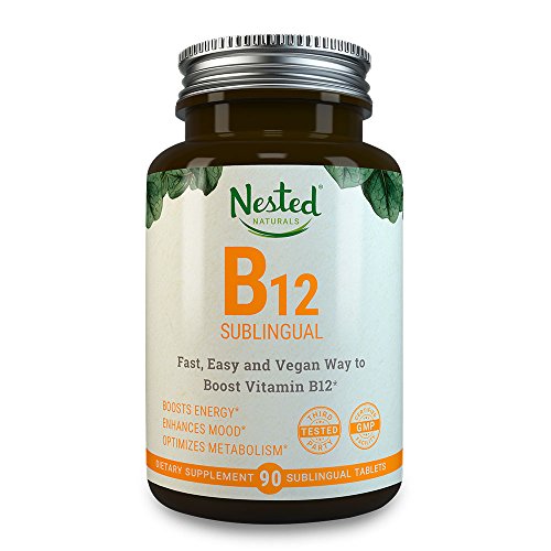 Vitamin B12 Sublingual | 2500mcg Methylcobalamin | 90 Fast Dissolve Vegan Tablets | Boost Natural Energy + Supplement B 12 Deficiency in Men & Women | 2500 mcg Methyl Vit B Tabs | Dissolvable Vitamins