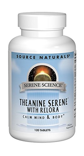 Source Naturals Serene Science Theanine Serene Supplement with Relora, Gaba, L-Theanine & More - Calms the Mind & Body For Natural Tension, Muscle & Nerve Relaxation - 120 Tablets
