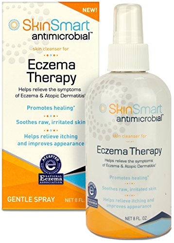 SkinSmart Antimicrobial Eczema Therapy, 8 oz. Clear Spray. No steroids! For all ages, babies, all skin, faces. Help itch, soothes, promotes healing! 800+ sprays. Calm flare ups! Replace eczema cream!