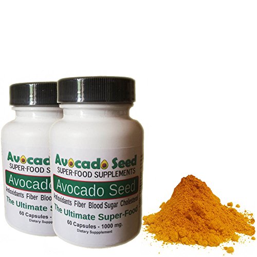 Avocado Seed Superfood Supplements - 120 Avocado Seed Powder Capsules (1000 mg) - Cutting Edge Natural Health Supplement, 100% Raw Food, Exclusive, Amazing Health Benefits - Blood Sugar Control, Cholesterol, Fiber, Elimination, Weight Loss and Much More!!