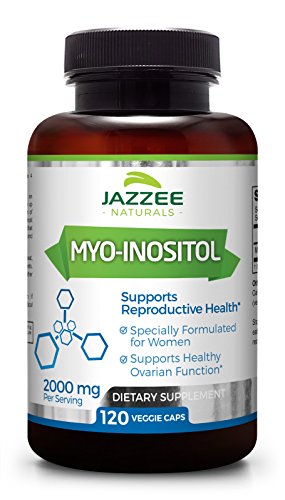 Myo-Inositol for PCOS | 120 Veggie Capsules | 2000 mg per Serving | Vegetarian / Vegan | Potent PCOS, Fertility, and Reproductive Support | All Natural