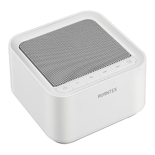 AVANTEK White Noise Sound Machine, 20 Non-Looping Soothing Sounds for Better Sleep with High Quality Speaker & Memory Function, 30 Levels of Volume and 7 Timer Settings