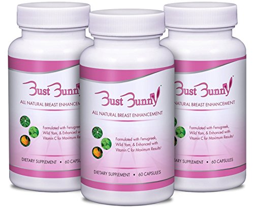 Bust Bunny 3 Month Supply of Natural Breast Enhancement Pills w/Vitamin C