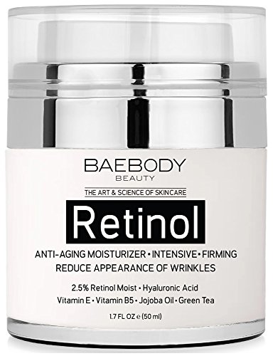 Baebody Retinol Moisturizer Cream for Face and Eye Area. - With Retinol, Hyaluronic Acid, Vitamin E. Anti Aging Formula Reduces Look of Wrinkles, Fine Lines. Best Day and Night Cream. 1.7 Fl Oz