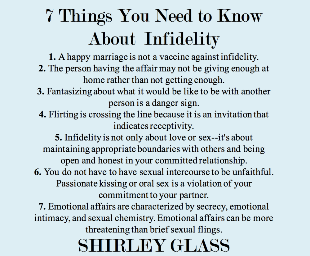 Things you need to know about Infidelity