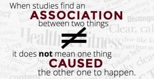 association is not the same as causation
