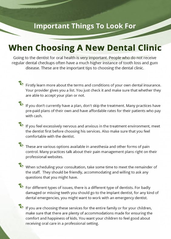 When Choosing a New Dental Clinic
