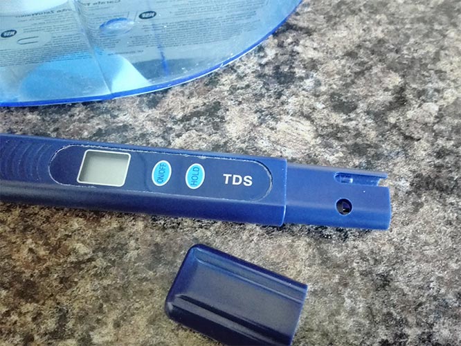 free tds meter supplied with Zerowater jug