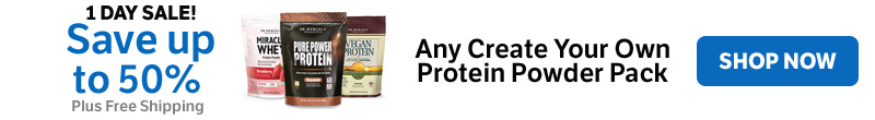 Save up to 50% on any Create Your Own Protein Powder Pack​