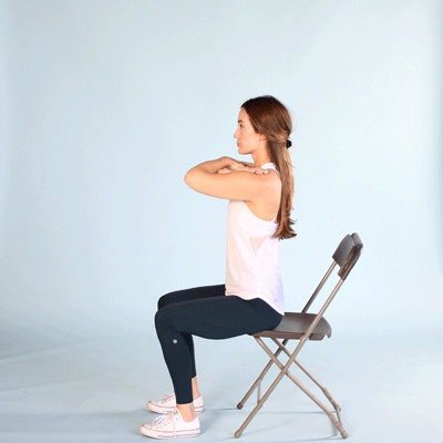 Chair stand exercise gif.