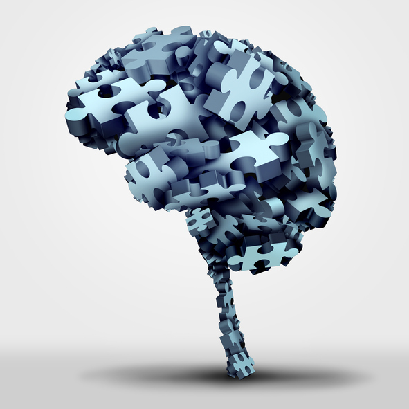 Brain puzzle concept for Alzheimer's disease