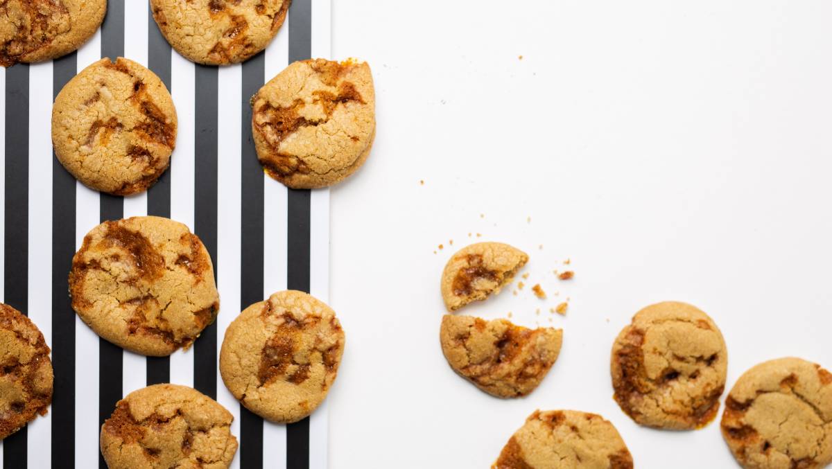 Brown butter salted caramel cookies. Picture: Luisa Brimble