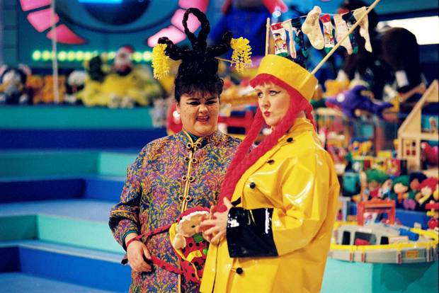 June Rodgers and Eileen Reid on 'Late Late' toy show (1995)