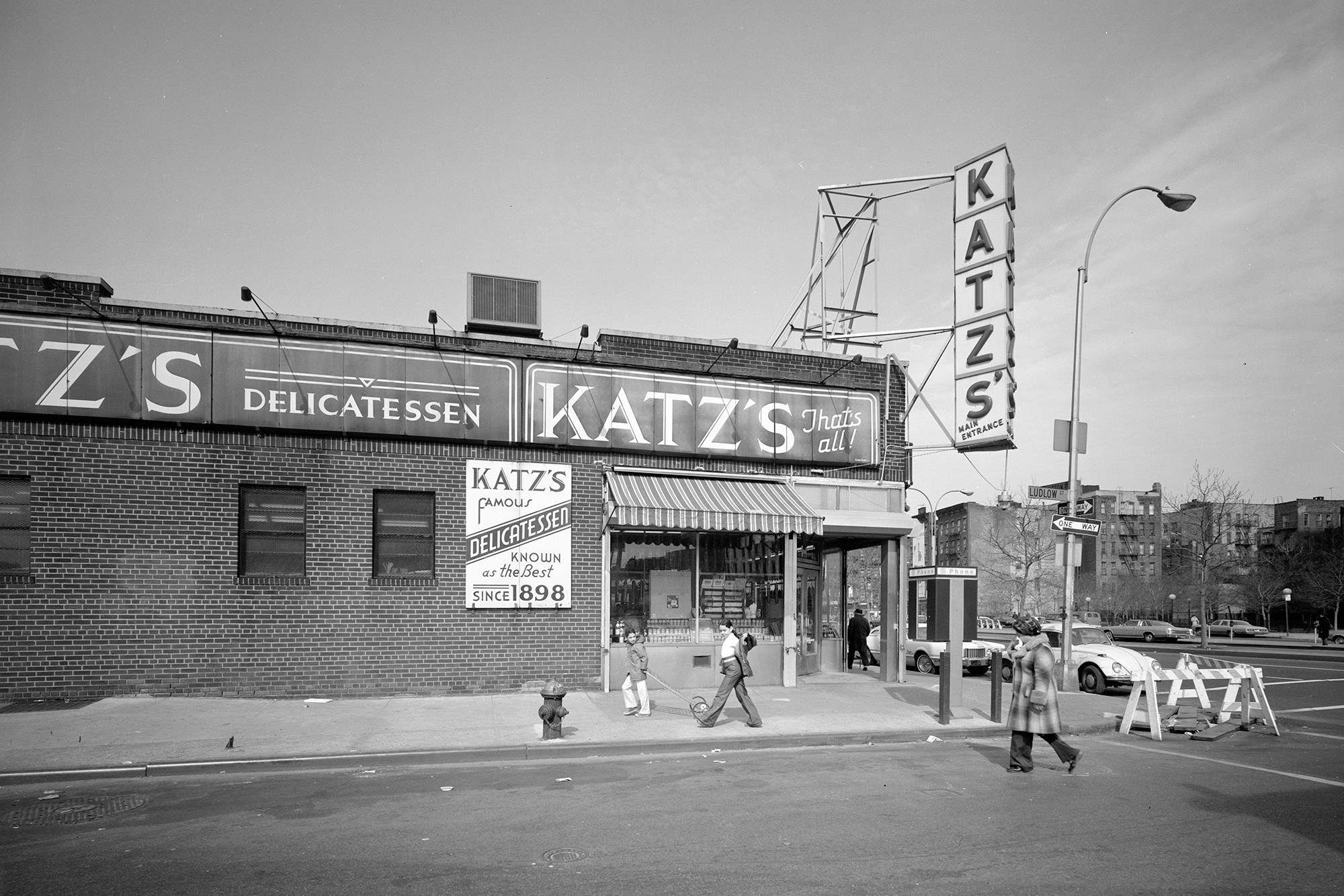 Ludlow Street Facade Of Katz's Delicatessen